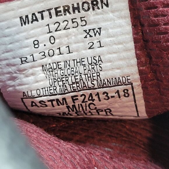 Matterhorn Men\'s Banksman Steel Toe WP Metguard 12255 Work Boots Shoes Size 8XW main image 7